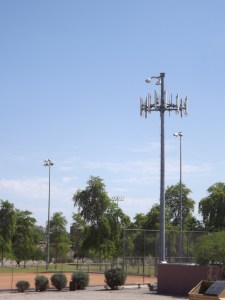 Stadium light cell tower