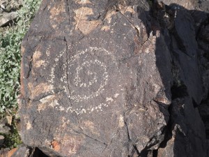 Petroglyph near the top of Pyramid Trail